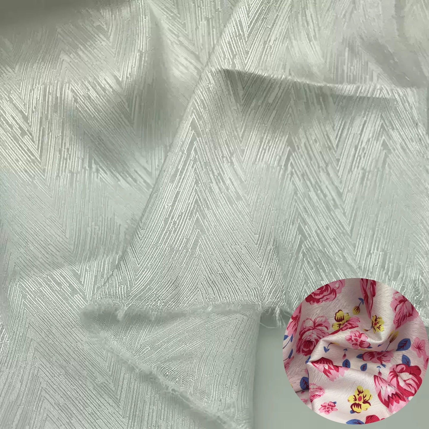 Custom Print Fabric Only - 150G Slight Stretchy Woven Herringbone Texture Textile