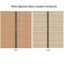 Load image into Gallery viewer, Custom Graphic/Image/Logo Natural Bamboo Sliding Door Curtain Divider

