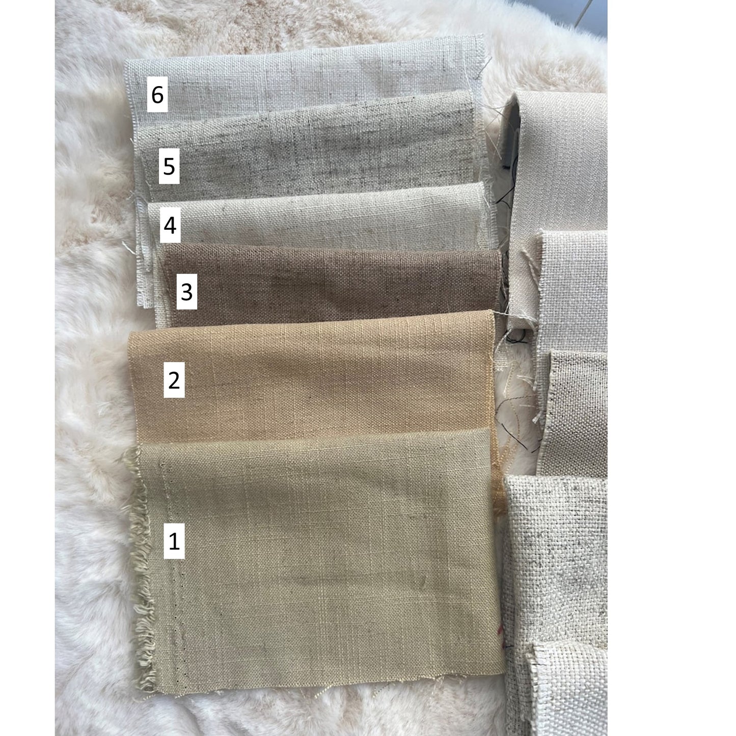 Neutral Cream Beige Ivory Earth White Fabric Sample