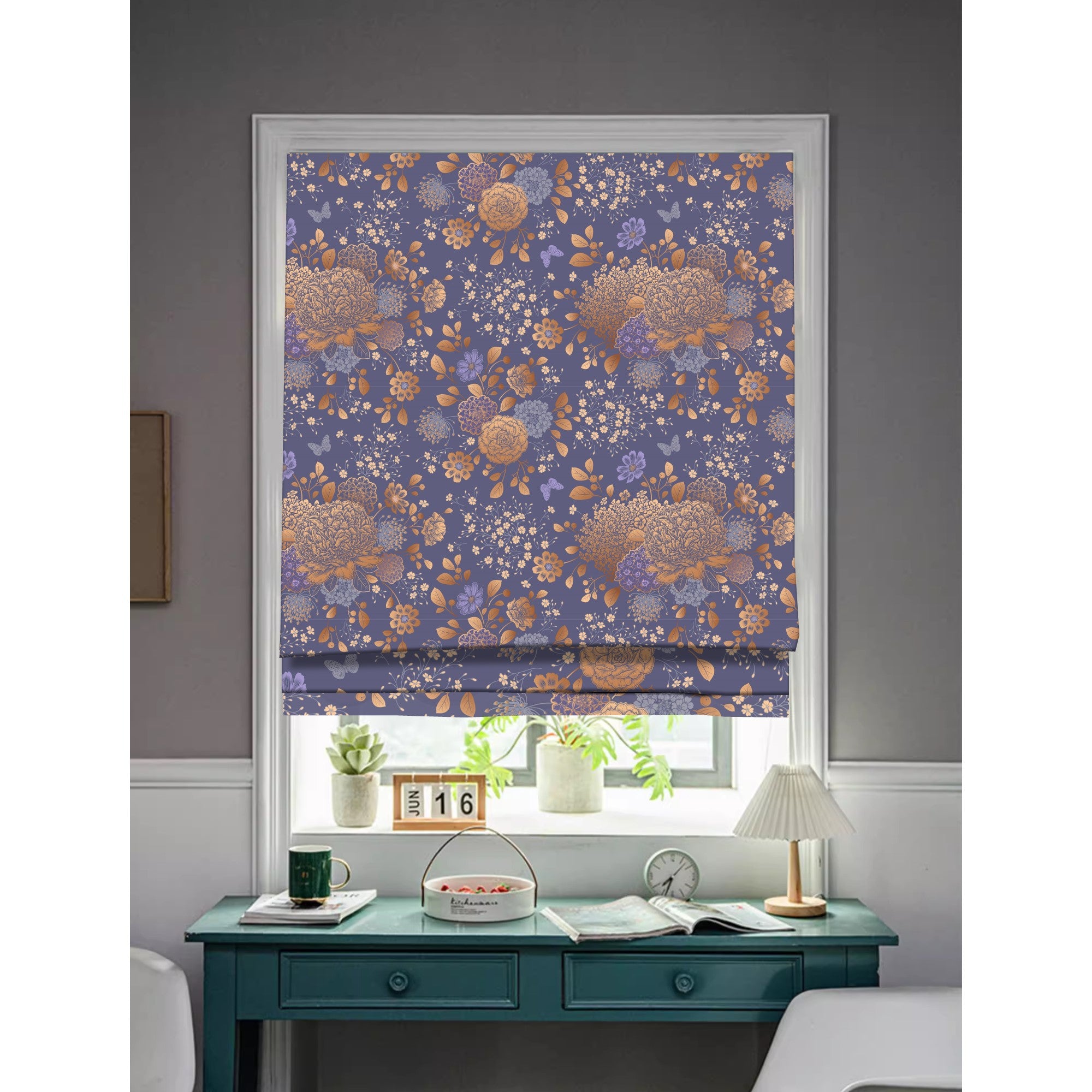 Midnight Window Midnight Garden Window Roman Shade – Art Shades
