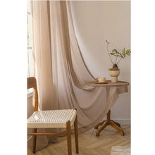 Load image into Gallery viewer, Elegant Golden Hour Sheer Linen Curtain Drapery
