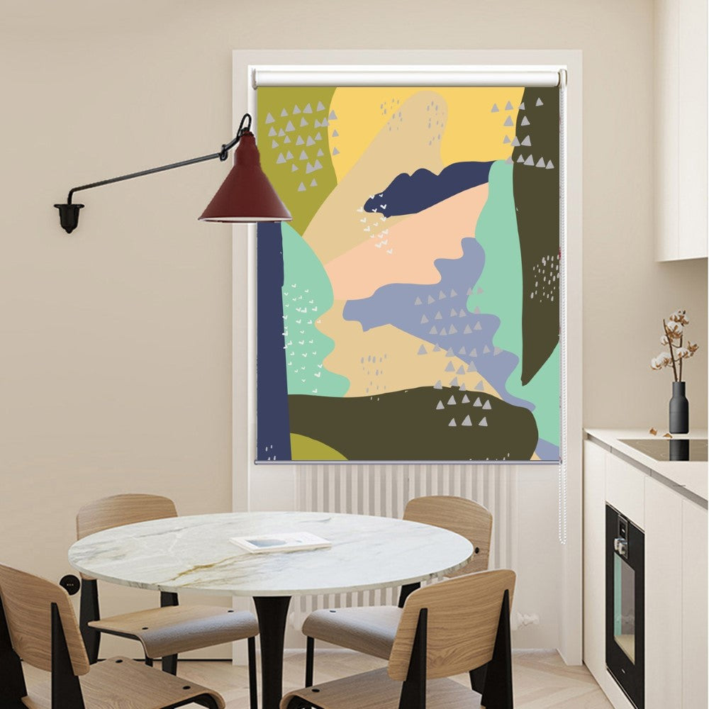Abstract Color Window Roller Shade
