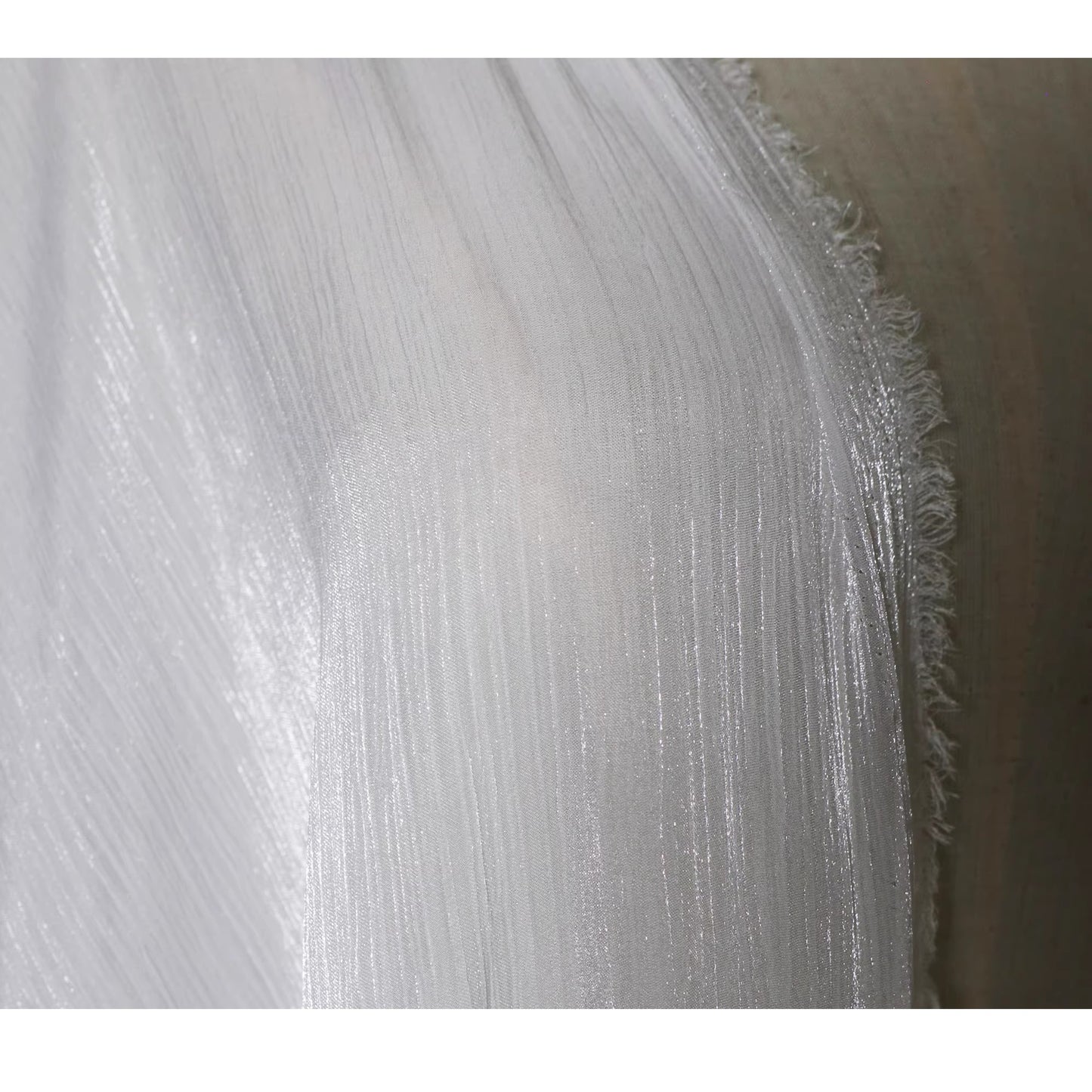 Custom Print Fabric Only -60G Non Stretch Shimmering Crinkle See Through Sheer Fabric