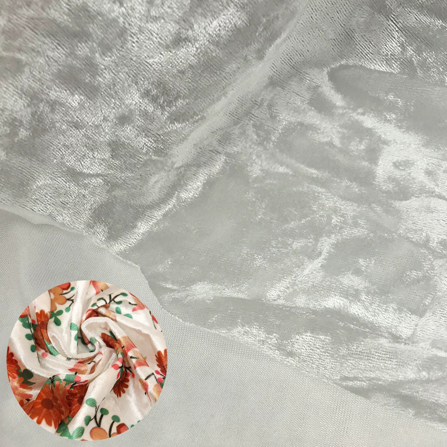 Custom Print Fabric Only - 420G Stretchy Shiny Velvet Fleece Textile
