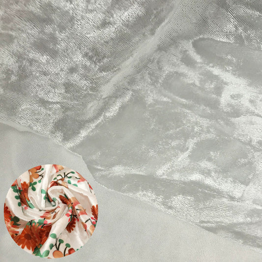 Custom Print Fabric Only - 420G Stretchy Shiny Velvet Fleece Textile
