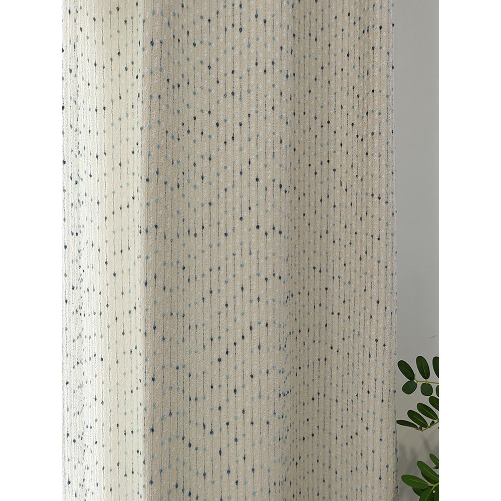 Scandinavian Textured Dot Boho Coastal Curtain Window Curtains Drapery