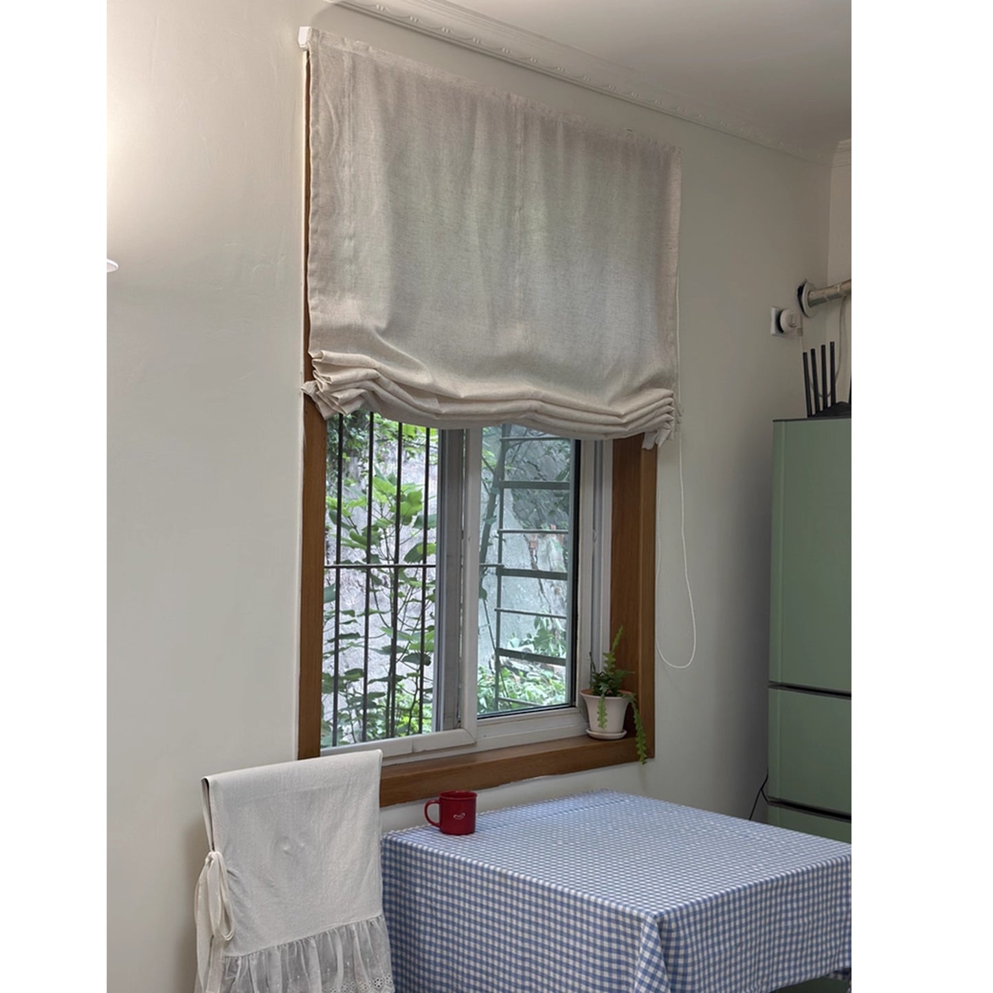 Linen Relaxed-Fit Window Roman Shades | Soft Fold, Natural Drape
