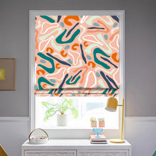 Load image into Gallery viewer, Tangerine Retro Boho Tone Window Roman Shade
