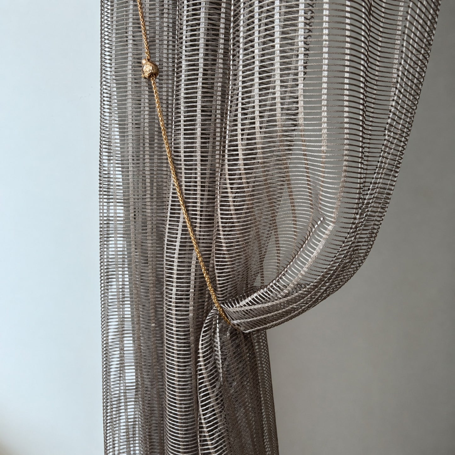 Mid-Century Orientals Bamboo Look Window Curtains Drapery