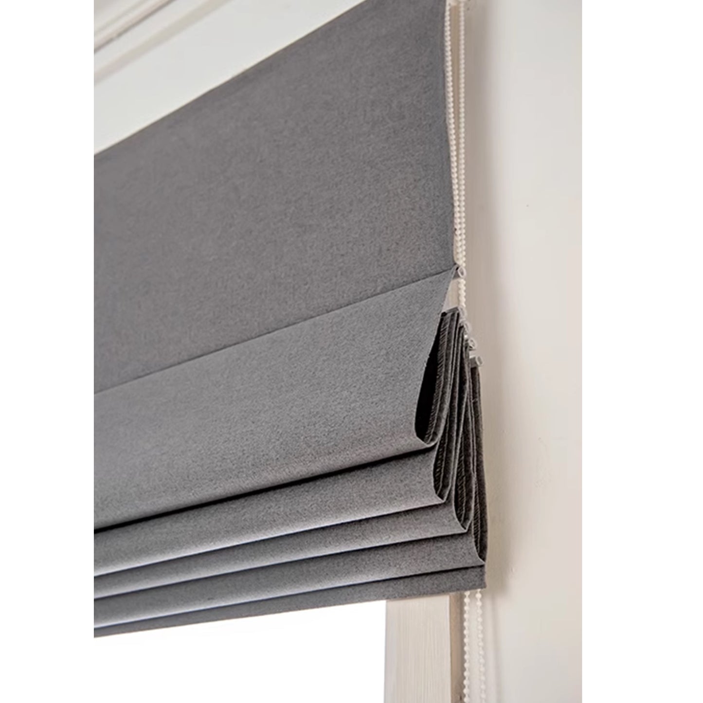 Modern Contemporary Single Double Layers Polyester Window Roman Shade