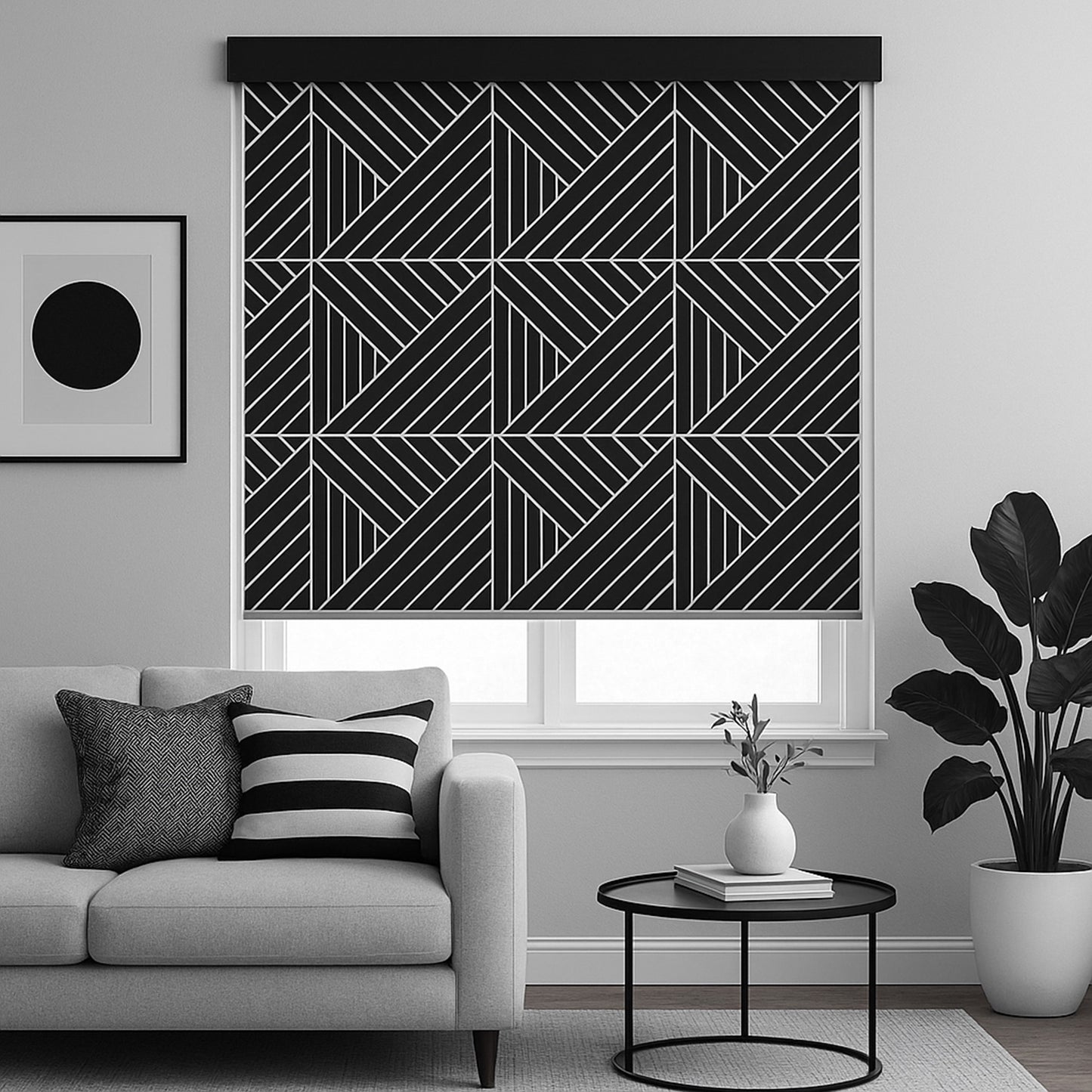 Architect Stripe Monochrome Window Roller Shade