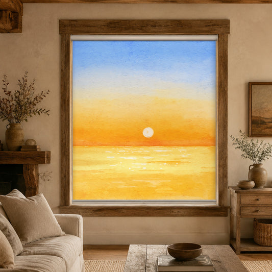Golden Hour Sunset Landscape Window Roller Shade