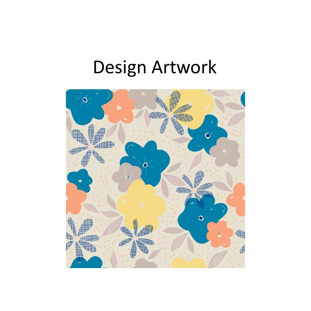 Subtle Flower Art Window Roller Shade