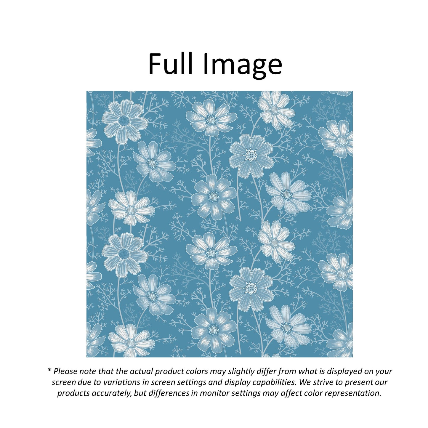 Blue Flora Window Roman Shade