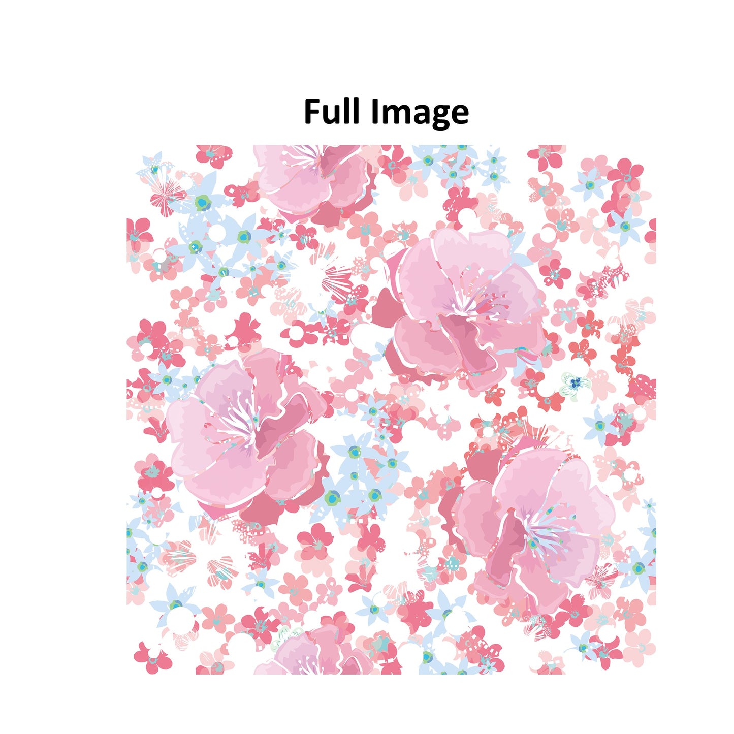 Watercolor Pink Hibiscus Garden Window Roller Shade