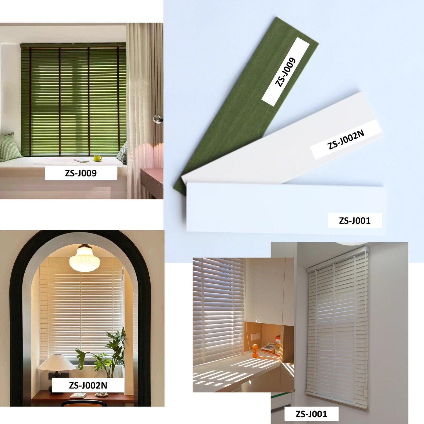 African Whitewood Venetian Blinds | Solid Wood Window Slats with Customizable Color Cloth Tapes & Decorative Straps