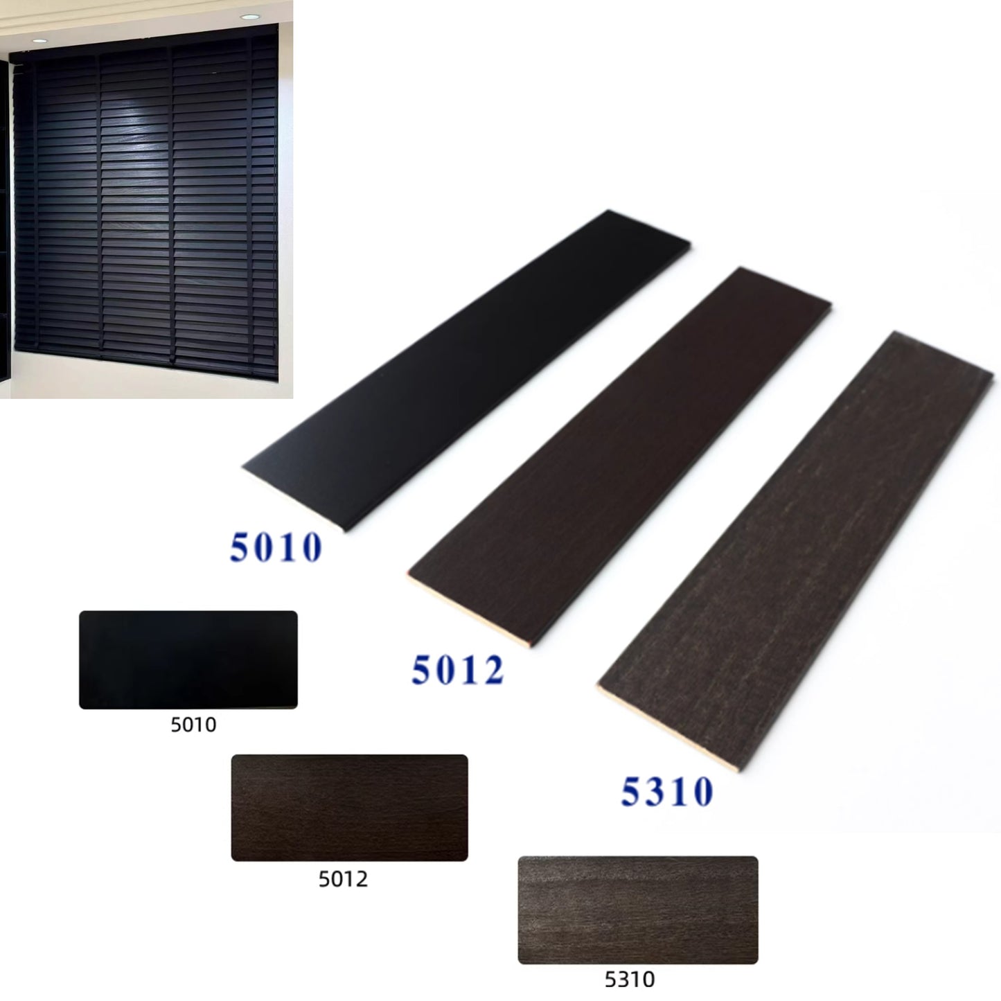 African Whitewood Venetian Blinds | Solid Wood Window Slats with Customizable Color Cloth Tapes & Decorative Straps