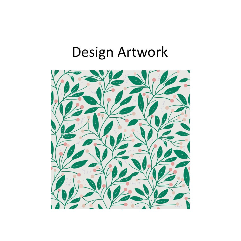 Green Garden Botanical Vibes Window Roller Shade