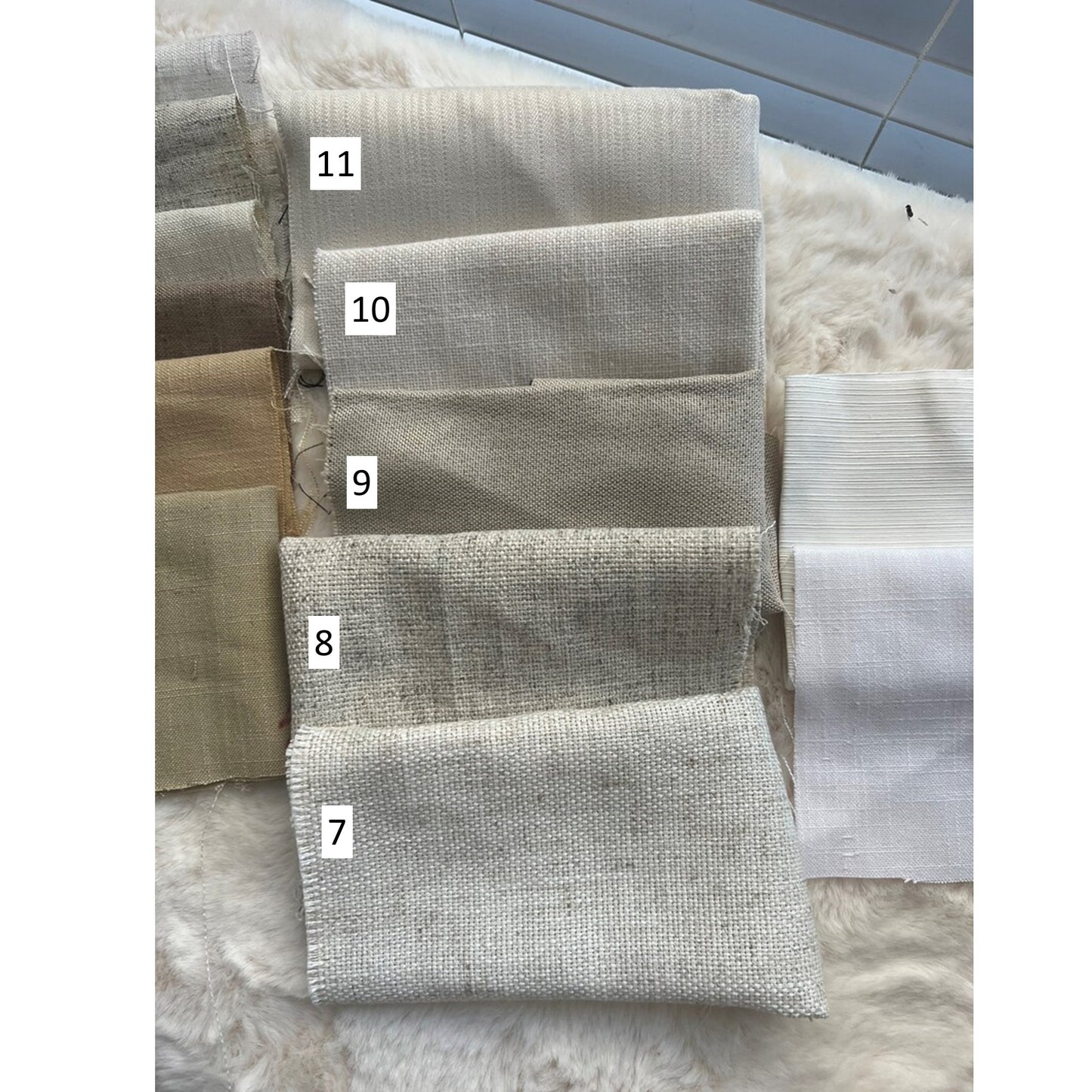 Neutral Cream Beige Ivory Earth White Fabric Sample