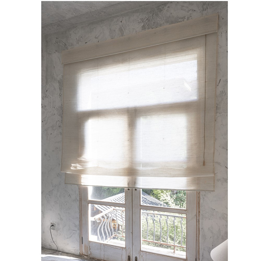 Natural Ramie Minimalist Woven Window Shade (Top Down Bottom Up Available)
