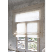 Load image into Gallery viewer, Natural Ramie Off White Neutral Roman Style Window Roller Shade
