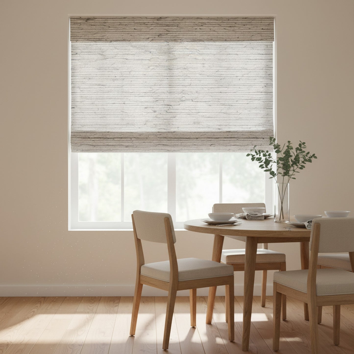 Natural Jute & Bamboo Textured Window Shade (Top Down Bottom Up Available)