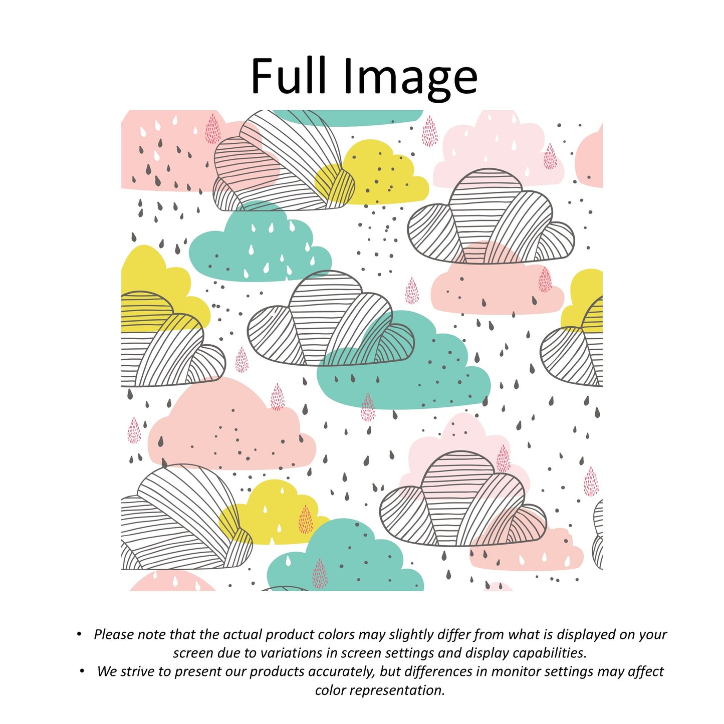 Pastel Clouds Nursery Window Roman Shade