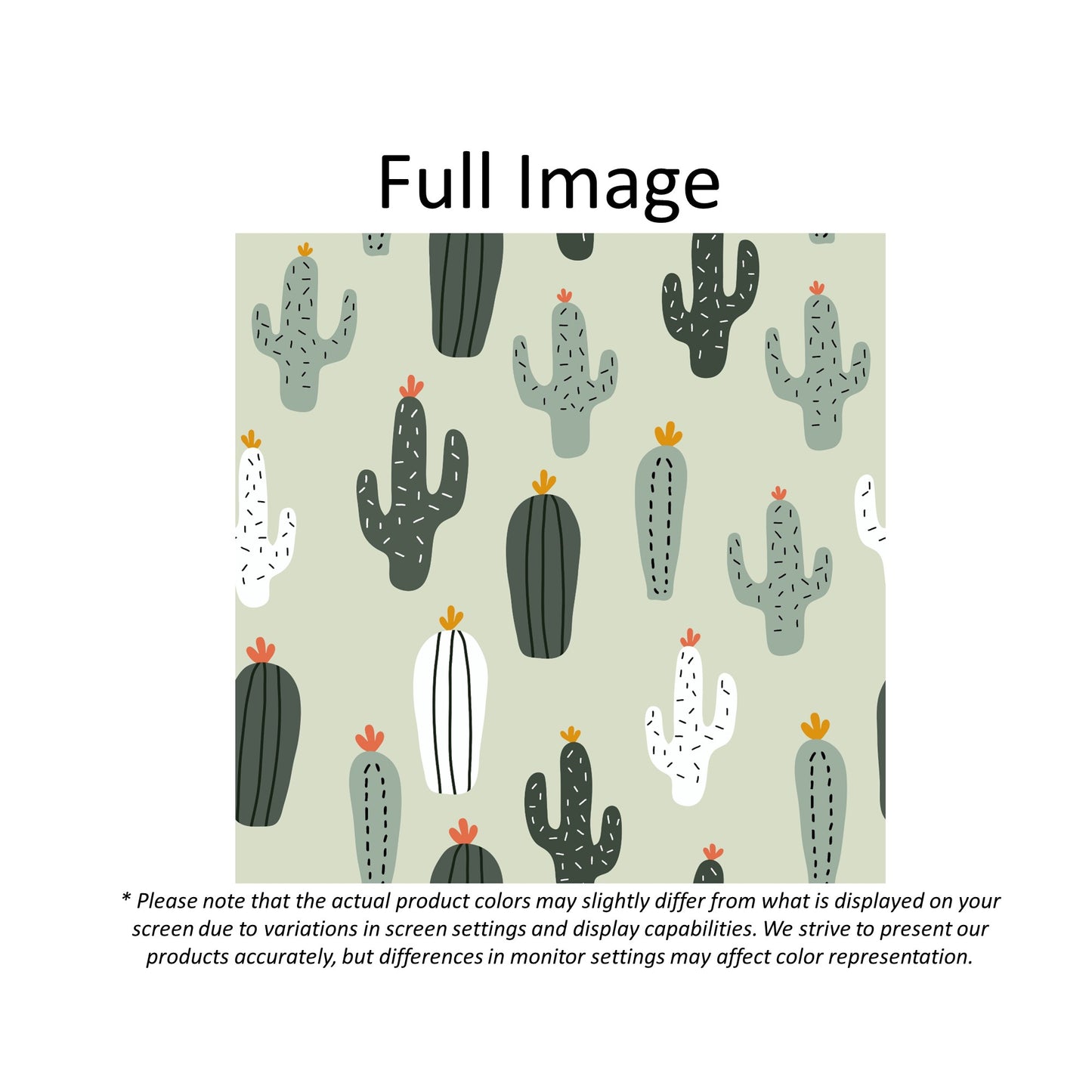 Green Cactus Window Roller Shade