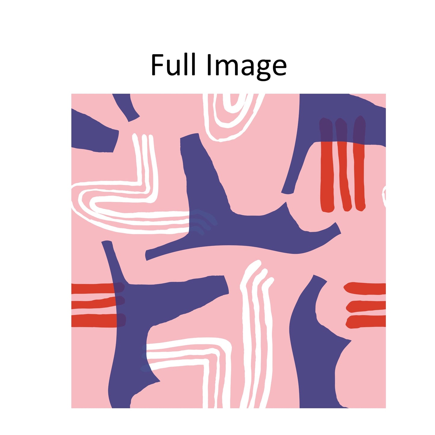 Abstract  Free-form Organic Shapes Window Roman Shade