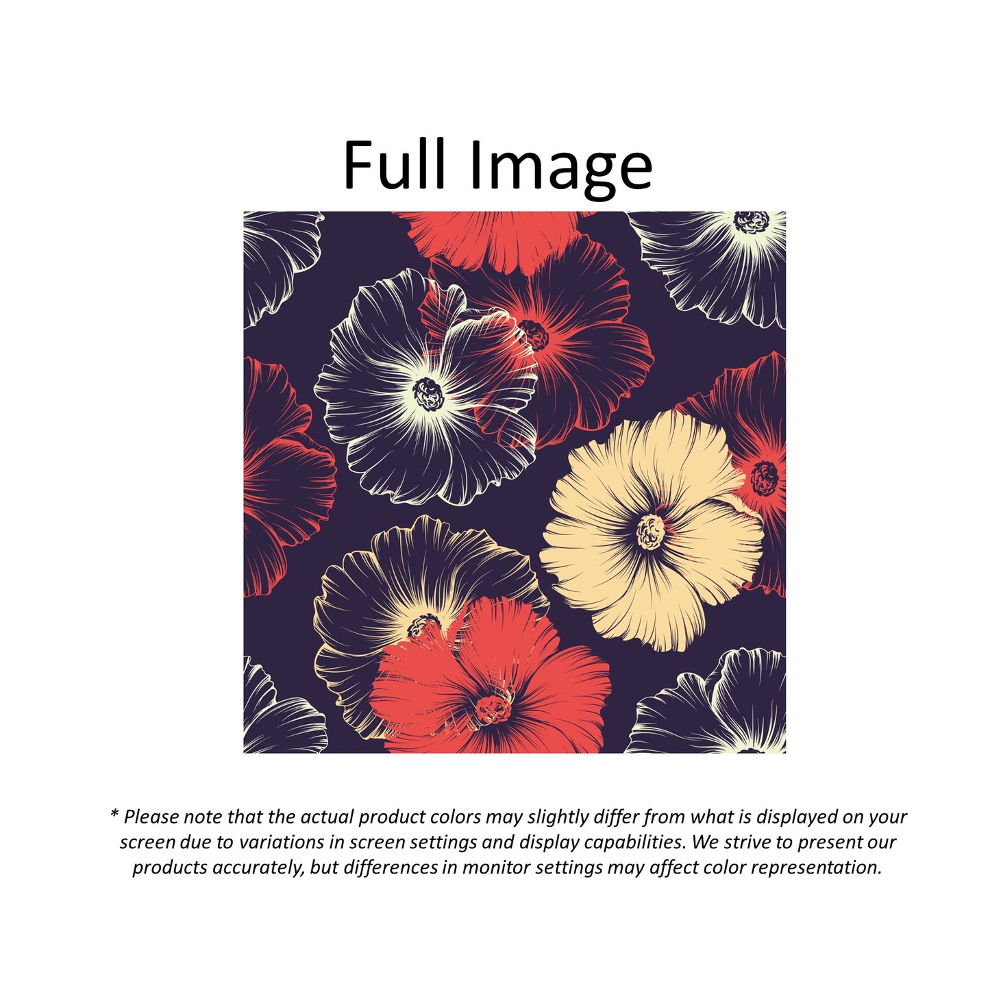Hibiscus Flower Print Window Roman Shade