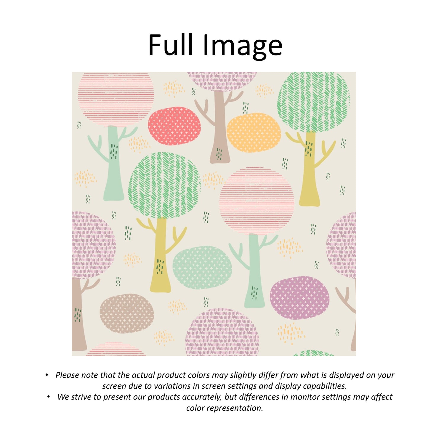 Whimsy Forest Colorful Trees Window Roman Shade