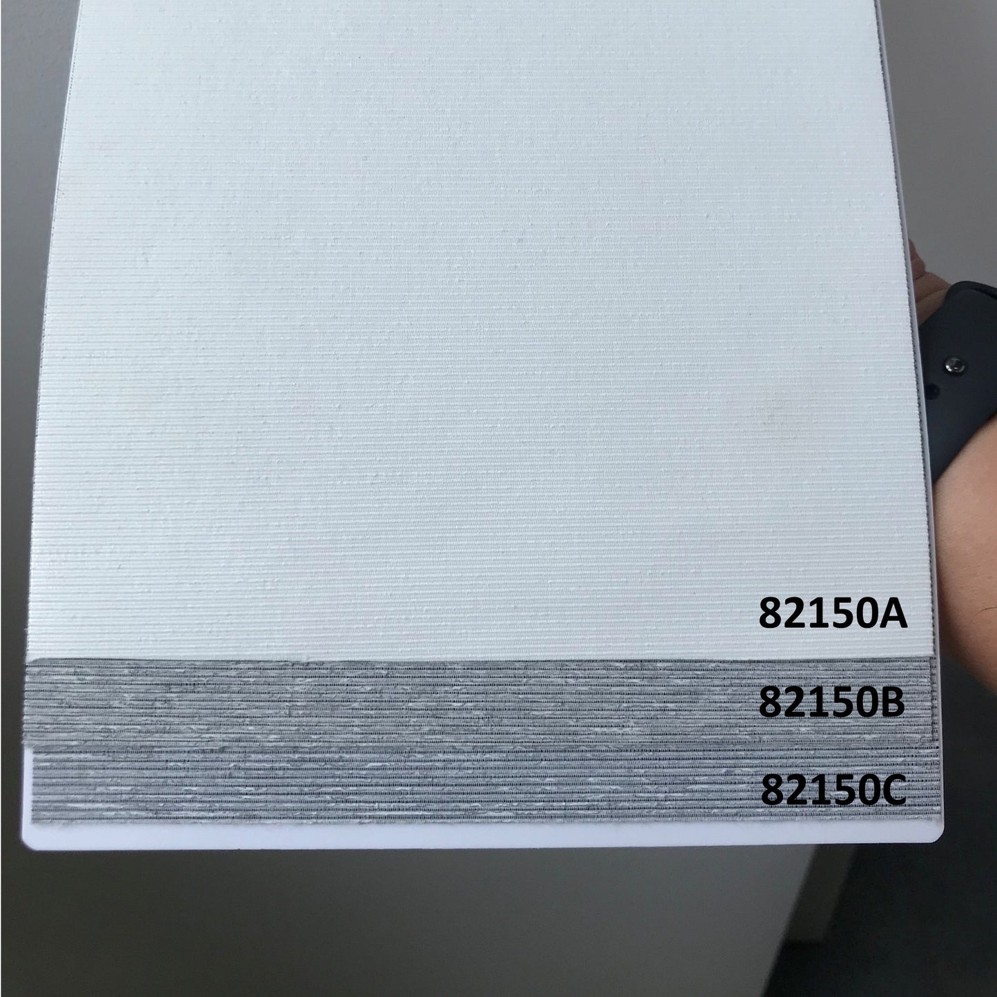 Textured Blackout Flat Fold Roman Shade with Back Battens
