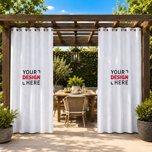 Waterproof Custom Print Personalized Outdoor Patio Privacy Drapery Curtain