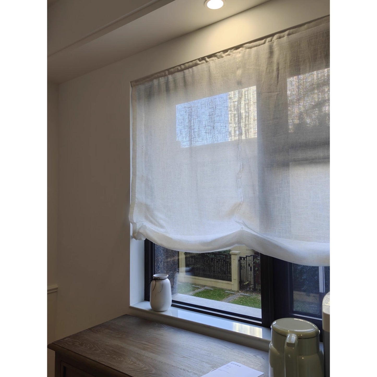 Linen Relaxed-Fit Window Roman Shades | Soft Fold, Natural Drape