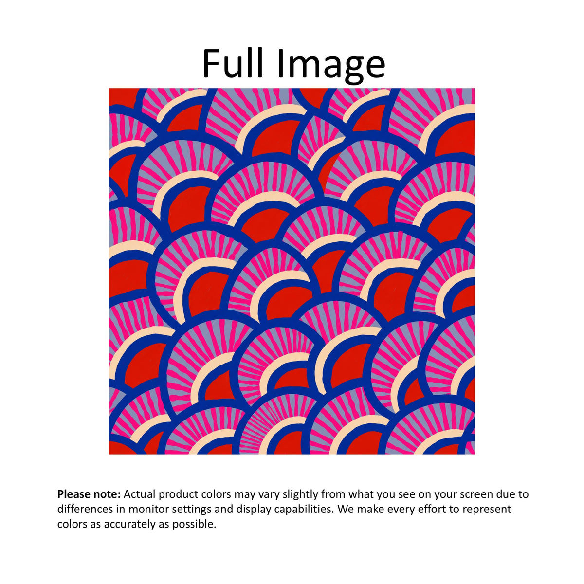 Colorful Maximalist Scallops Fans Window Roller Shade