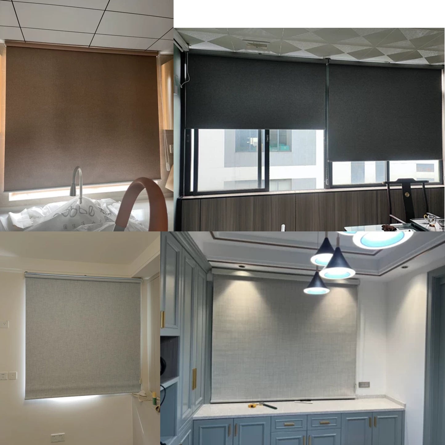 Plain Basic Upholstery Textured Window Blinds Roller Shade