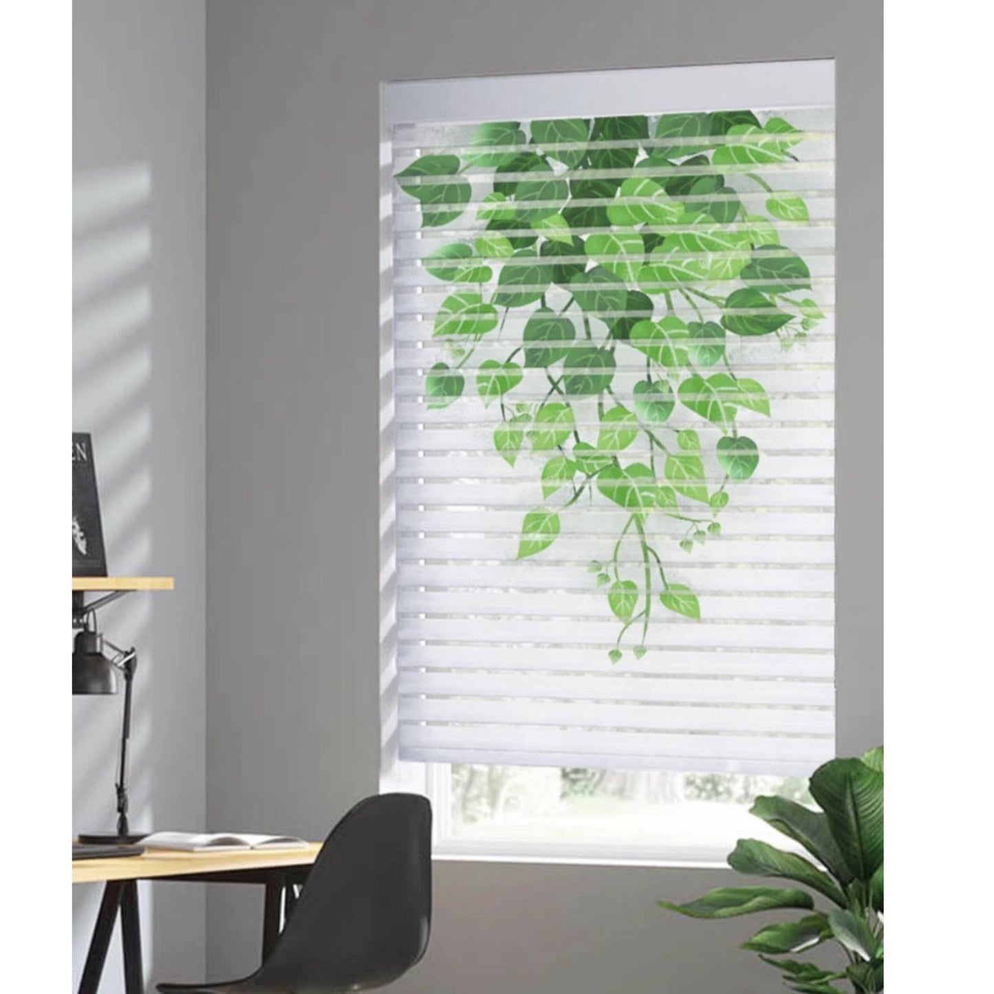 Custom Image Business Logo Personalized Design Dual-Layered Zebra Roller Shades Blinds