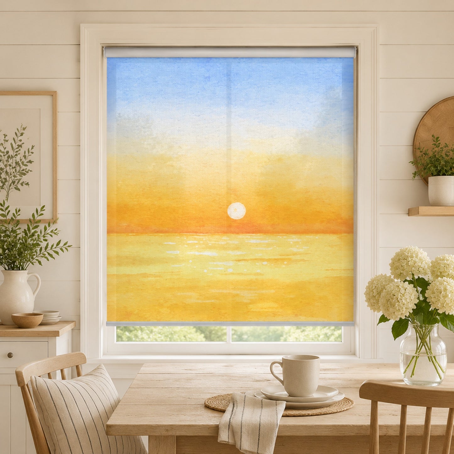 Golden Hour Sunset Landscape Window Roller Shade