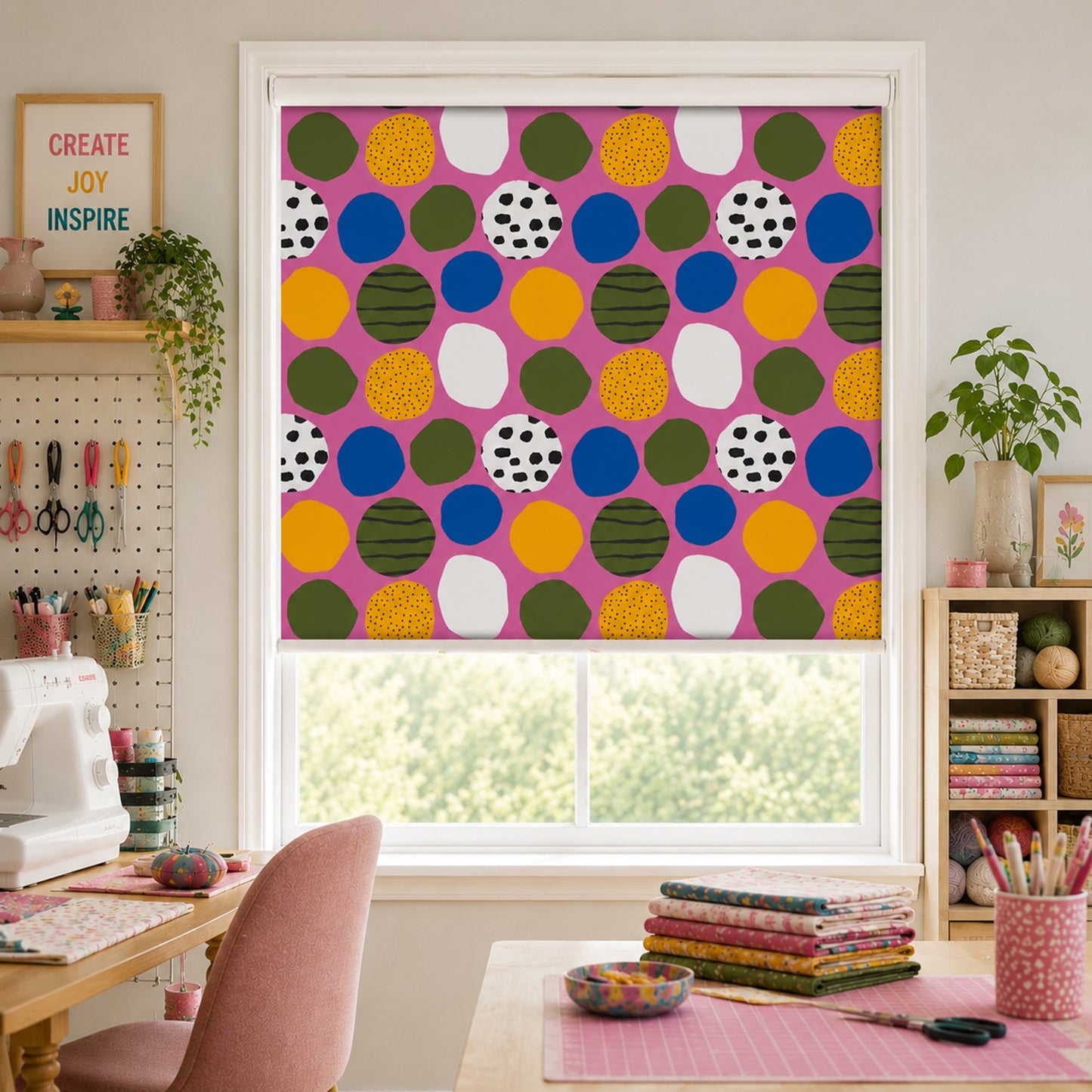 Whimsical Color Pop Window Roller Shade