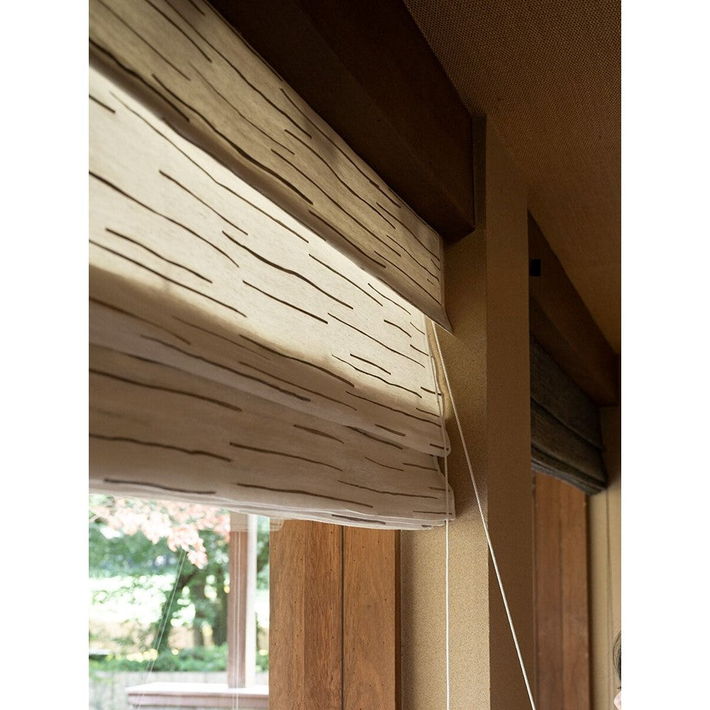 Natural Jute Wood Textured Earthy Window Shade- Top Down Bottom Up Available