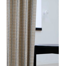 Load image into Gallery viewer, Textured French Stripe Rustic Grain Sack  Curtains Drapery
