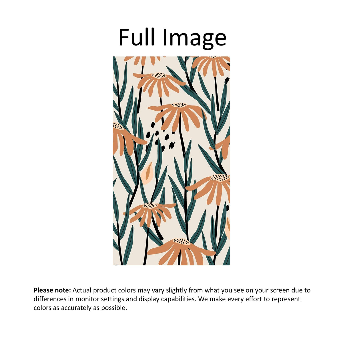 Terracotta Coneflower Boho Window Roman Shade