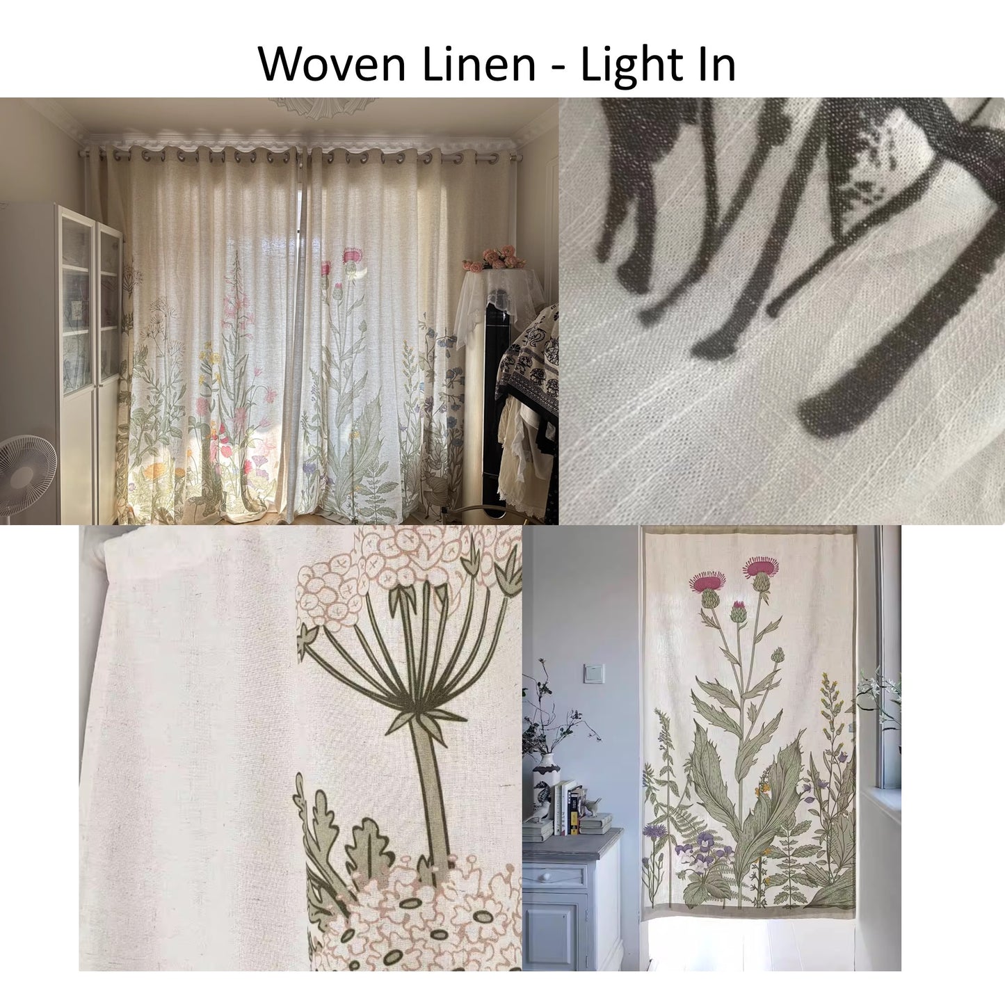 Custom Your Image Business Logo Backdrop Window Curtains Drapery