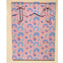 Load image into Gallery viewer, Retro Pastel Dreams Rainbow Ribbon Bows Valance Window Roman Shade
