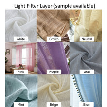Load image into Gallery viewer, Double Layers Dual Linen Blackout and Light Filter Roman Shade
