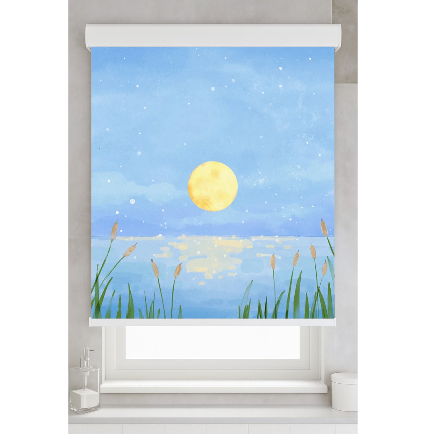 Peaceful Moon Glow Window Roller Shade