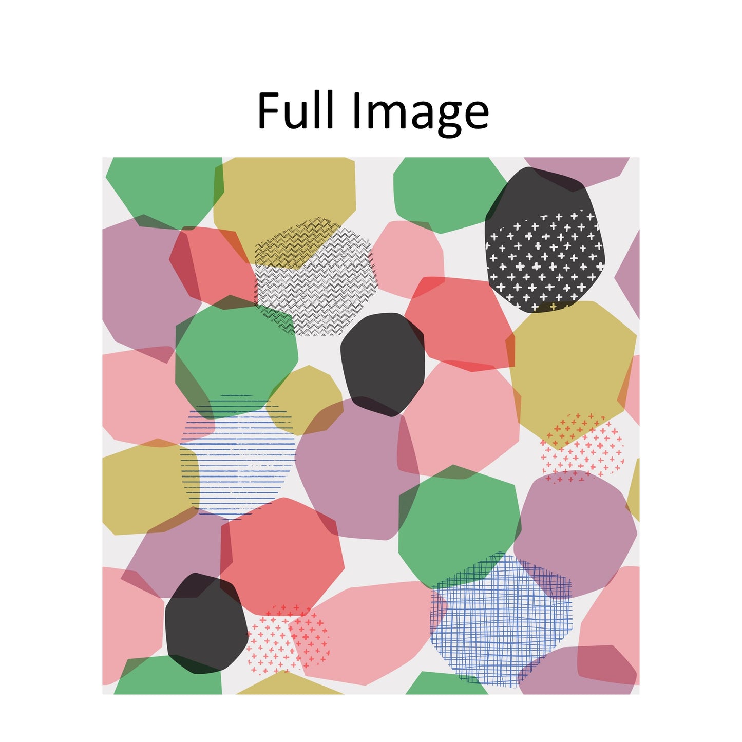Organic Shape Colorful Overlapping Window Roman Shade
