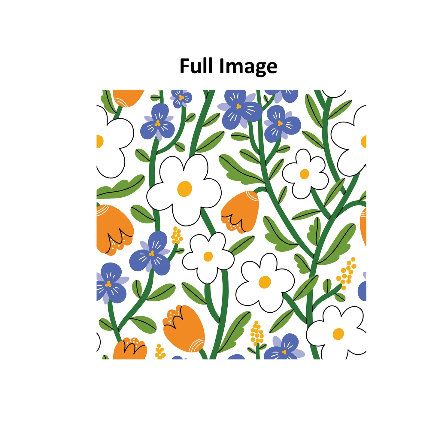 Spring Flower Garden Botanical Window Roman Shade