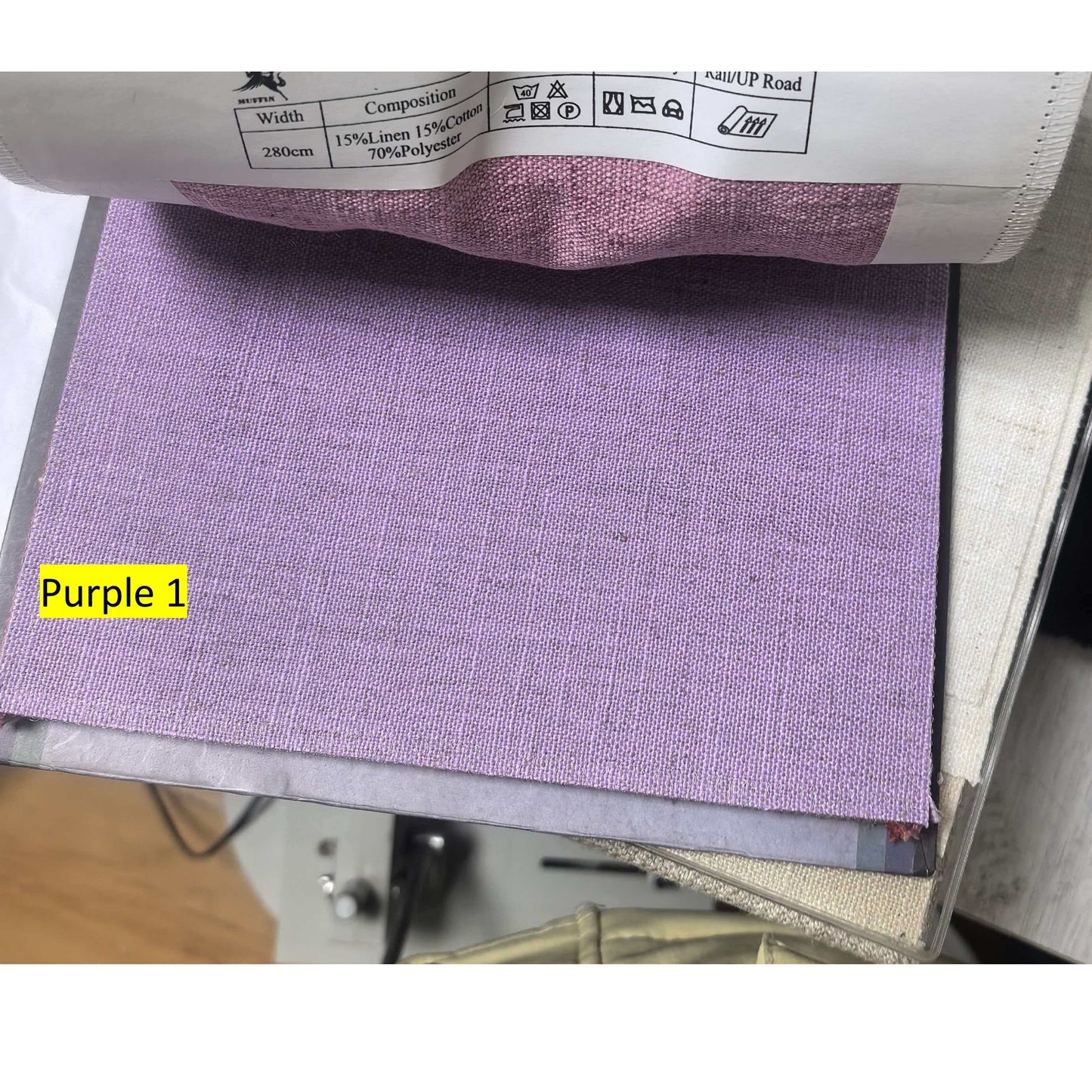 Purple Linen Ribbon Bows Valance Window Roman Shade