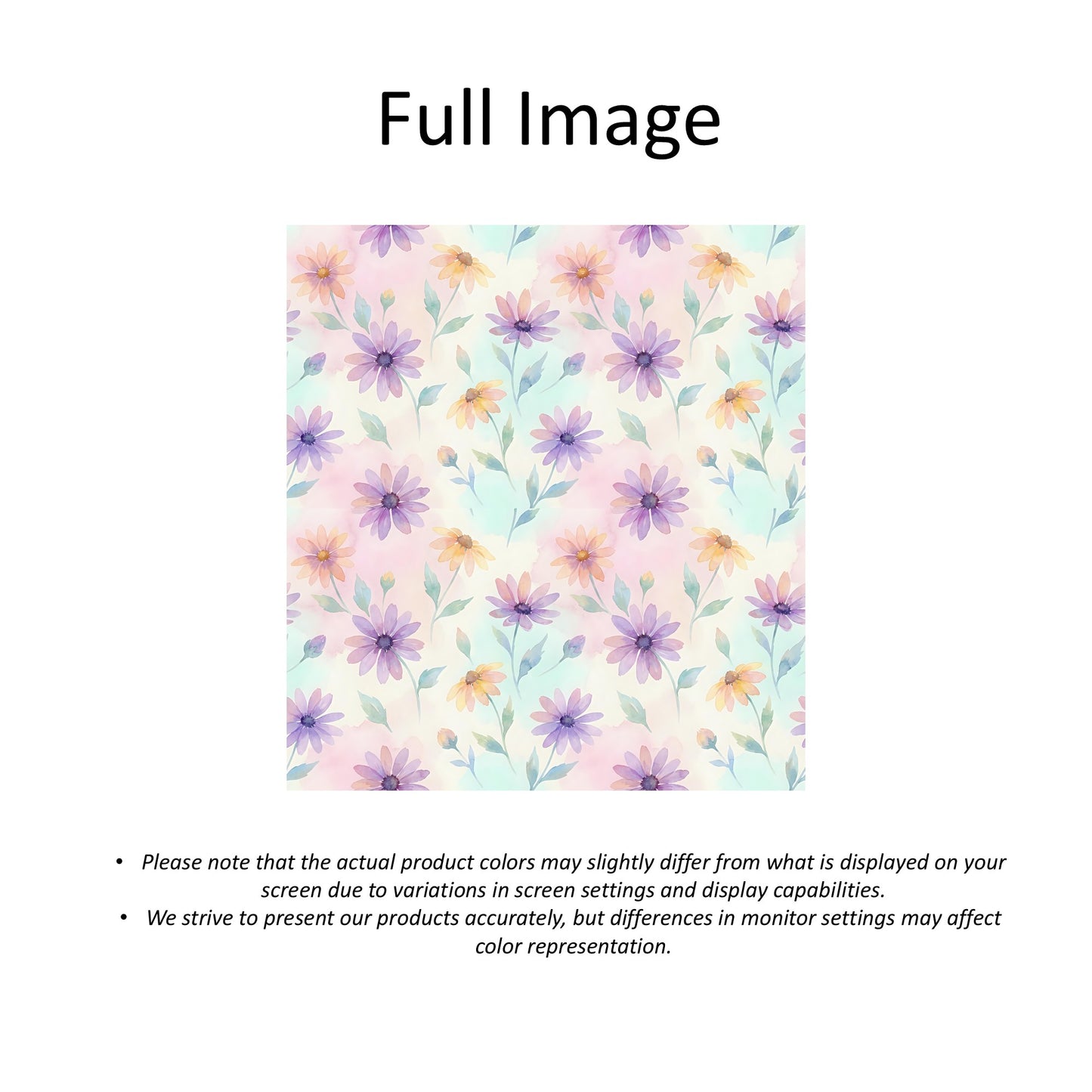 Pastel Watercolor Floral Window Roman Shade